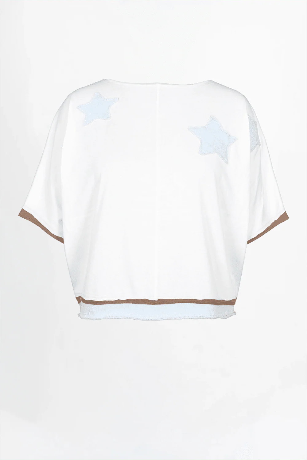 Love Joy Victory Shirt Rumbia Sternen Patches weiß