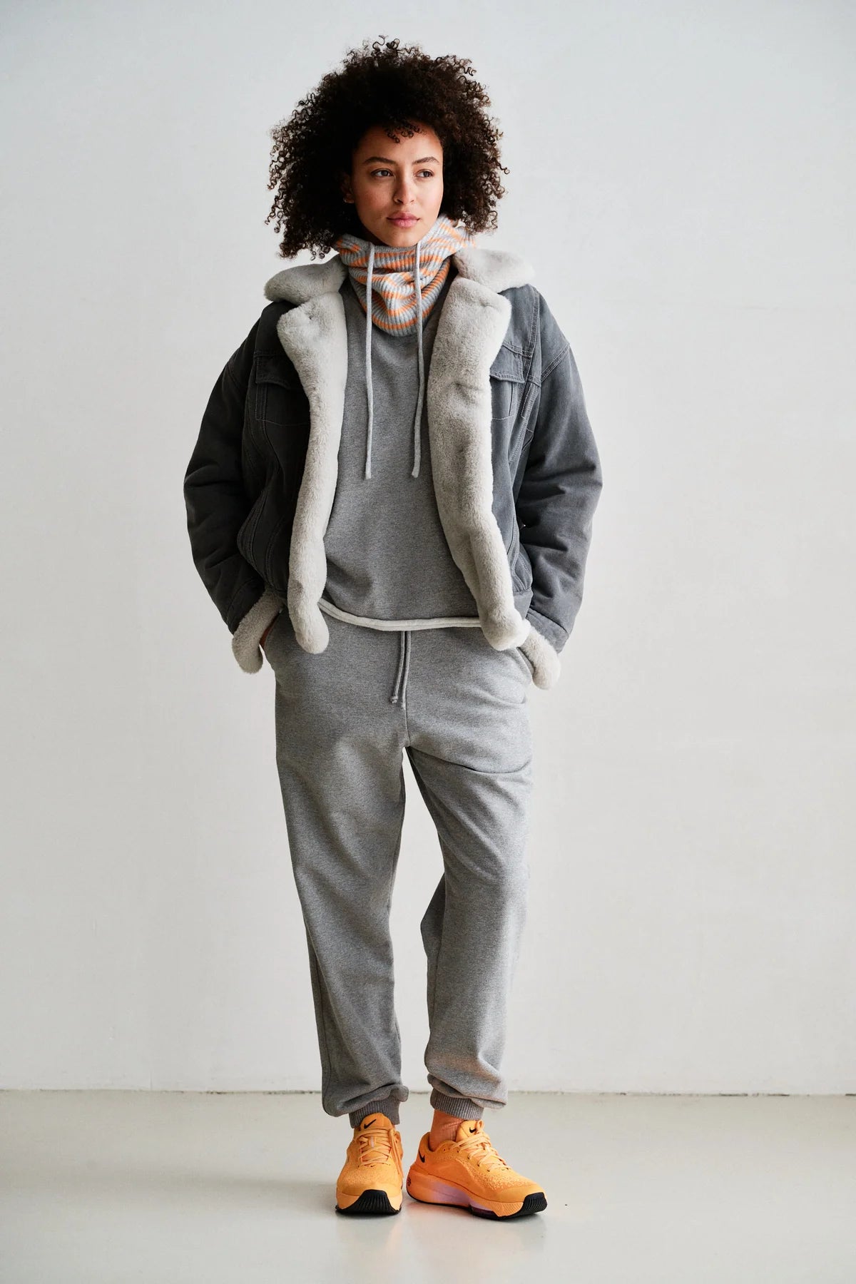 Penn&ink Trucker Jacke grau gefüttert