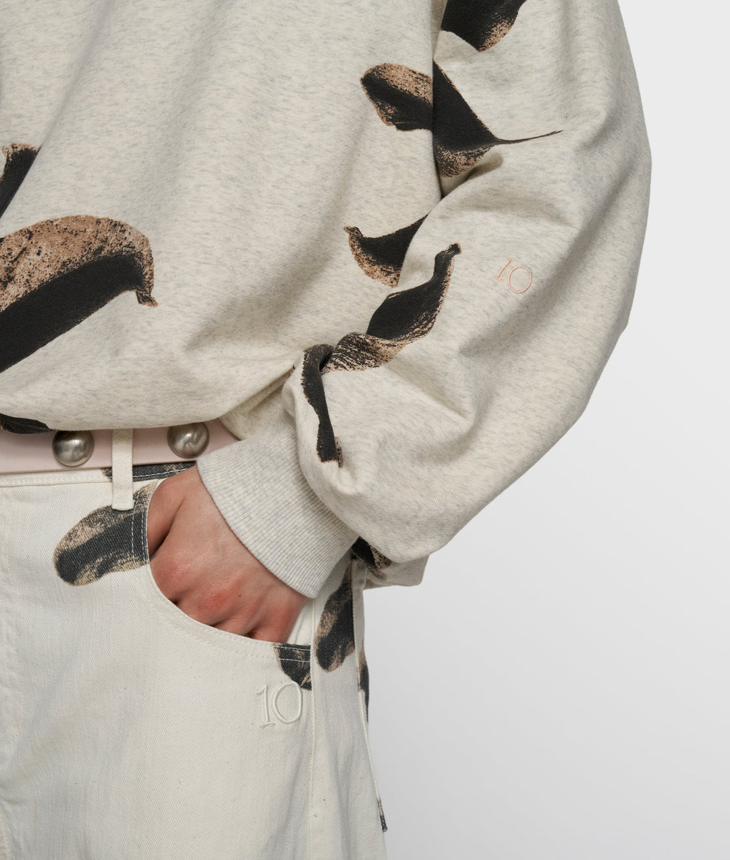 10 Days Sweater Flower Soft White Melee