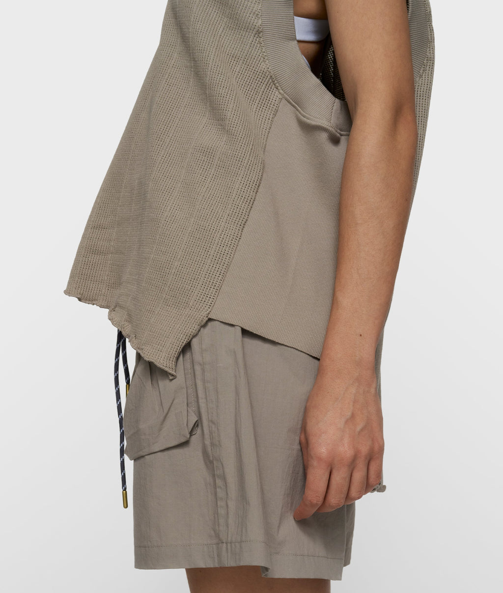 10 Days V-Neck Mesh Top Farbe Fog