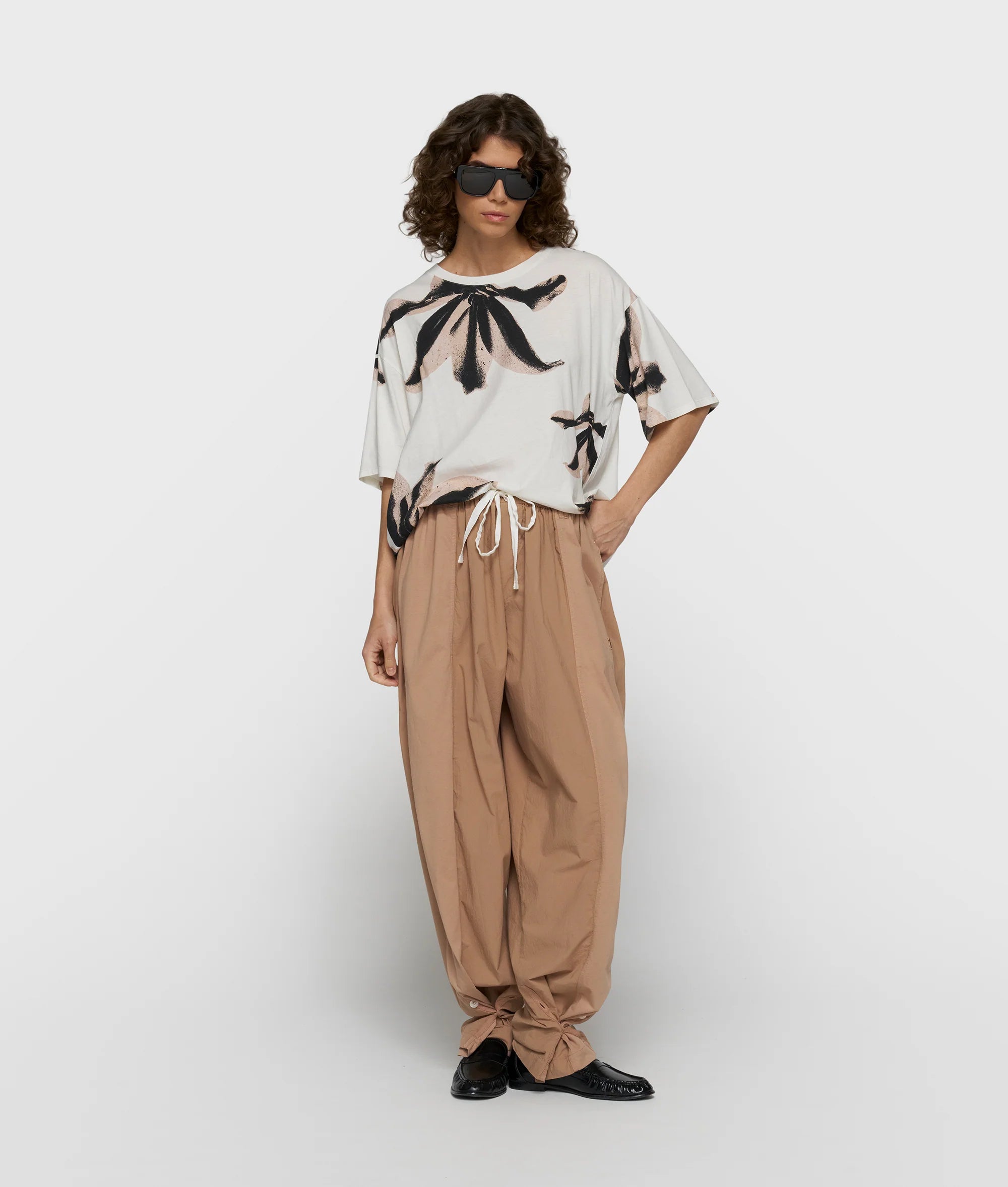10 Days Oversized T-Shirt Flowers Ecru