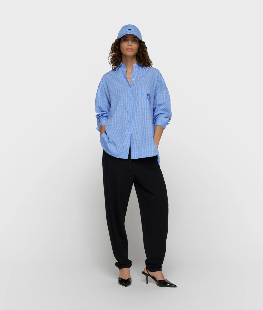 10 Days Karierte Hemdbluse blau