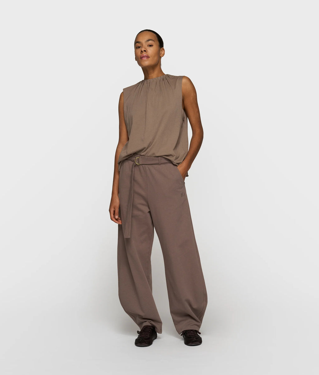 10 Days Pleated Top Jersey Moonrock oder weiß