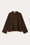 Noella Leonora Leinen Bluse Choclat braun