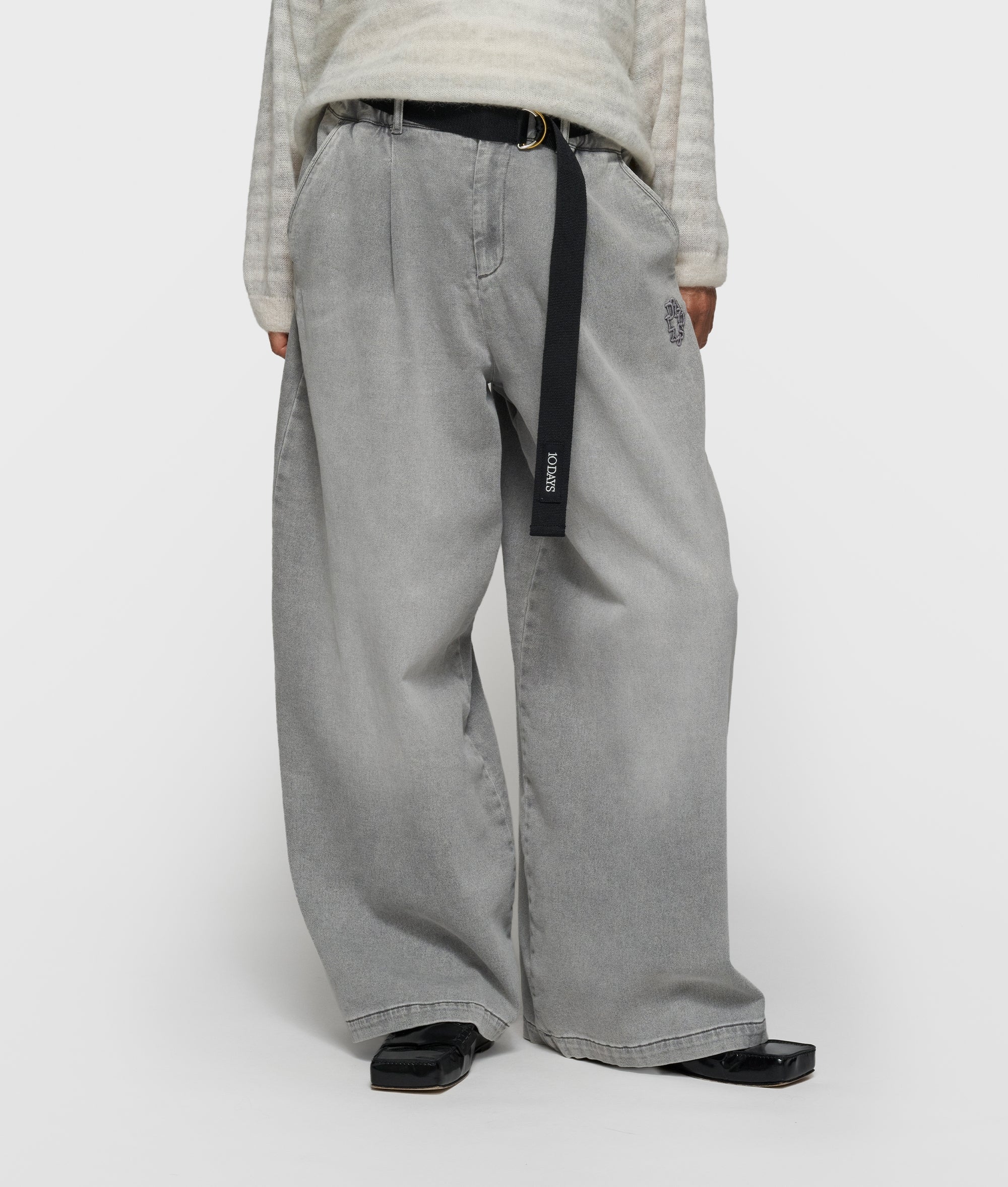 10 Days Wide Pants Jog Light Graphite ( hellgrau)
