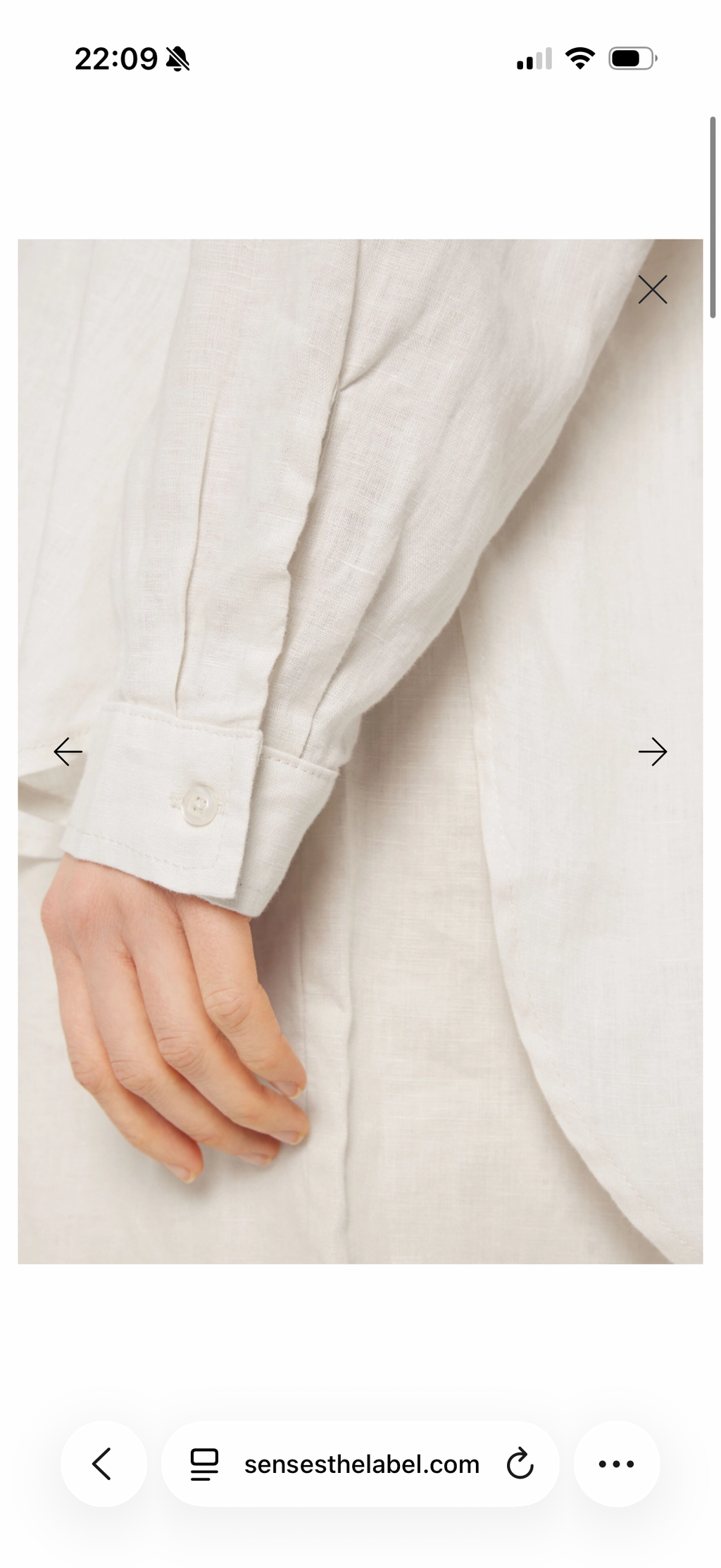 Senses The Label Oversized Leinenbluse Sandfarben