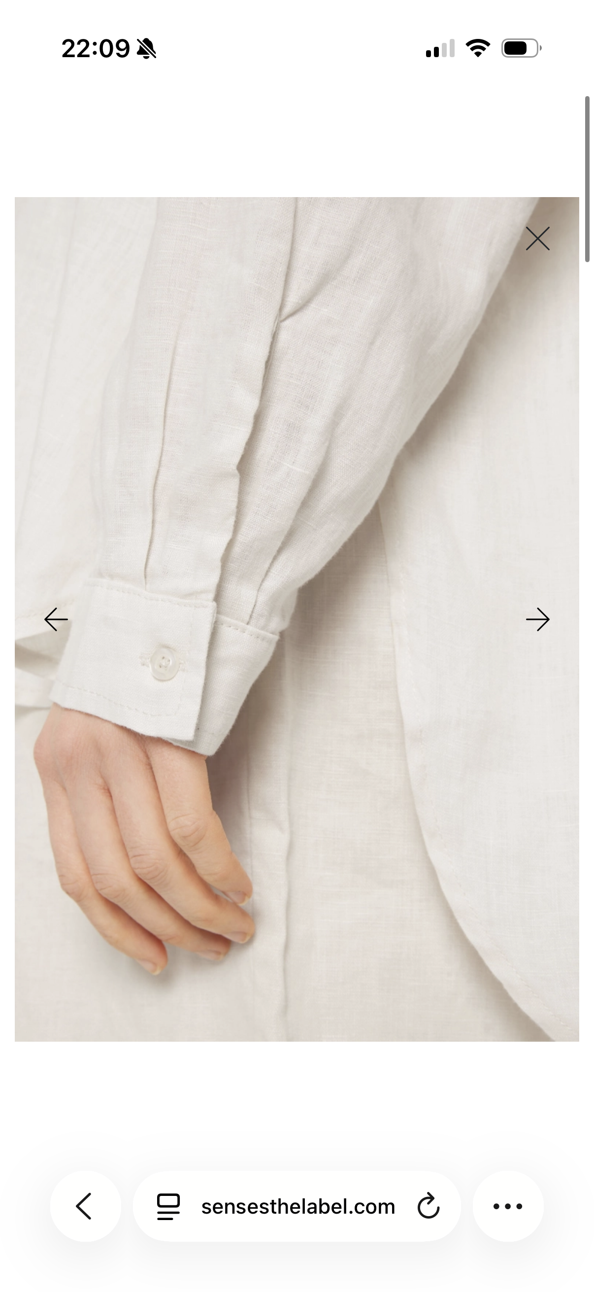 Senses The Label Oversized Leinenbluse Sandfarben