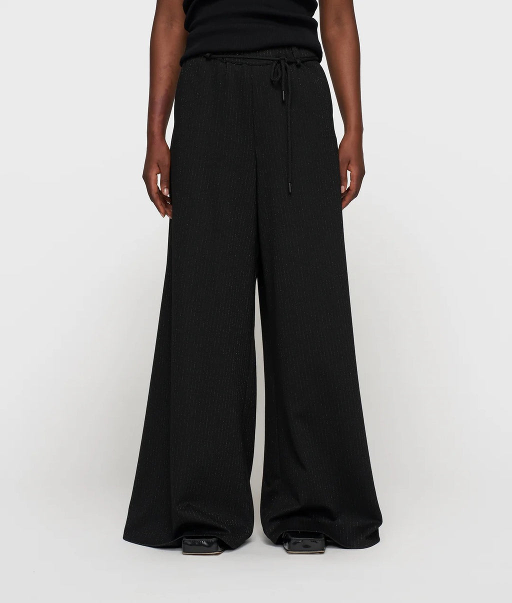 10 Days Super Wide Pants Pinstripe schwarz
