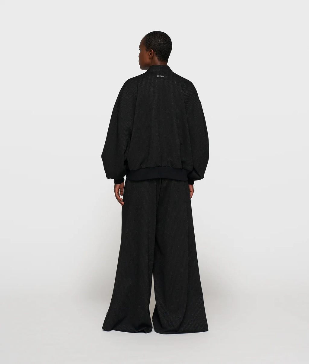10 Days Super Wide Pants Pinstripe schwarz