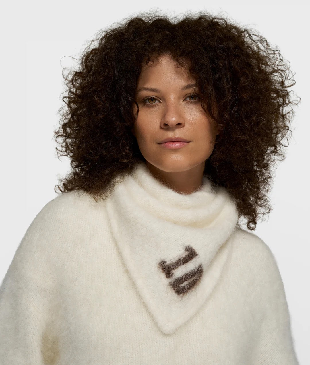 10 Days Hairy Knit Bandana ecru ( wollweiss)