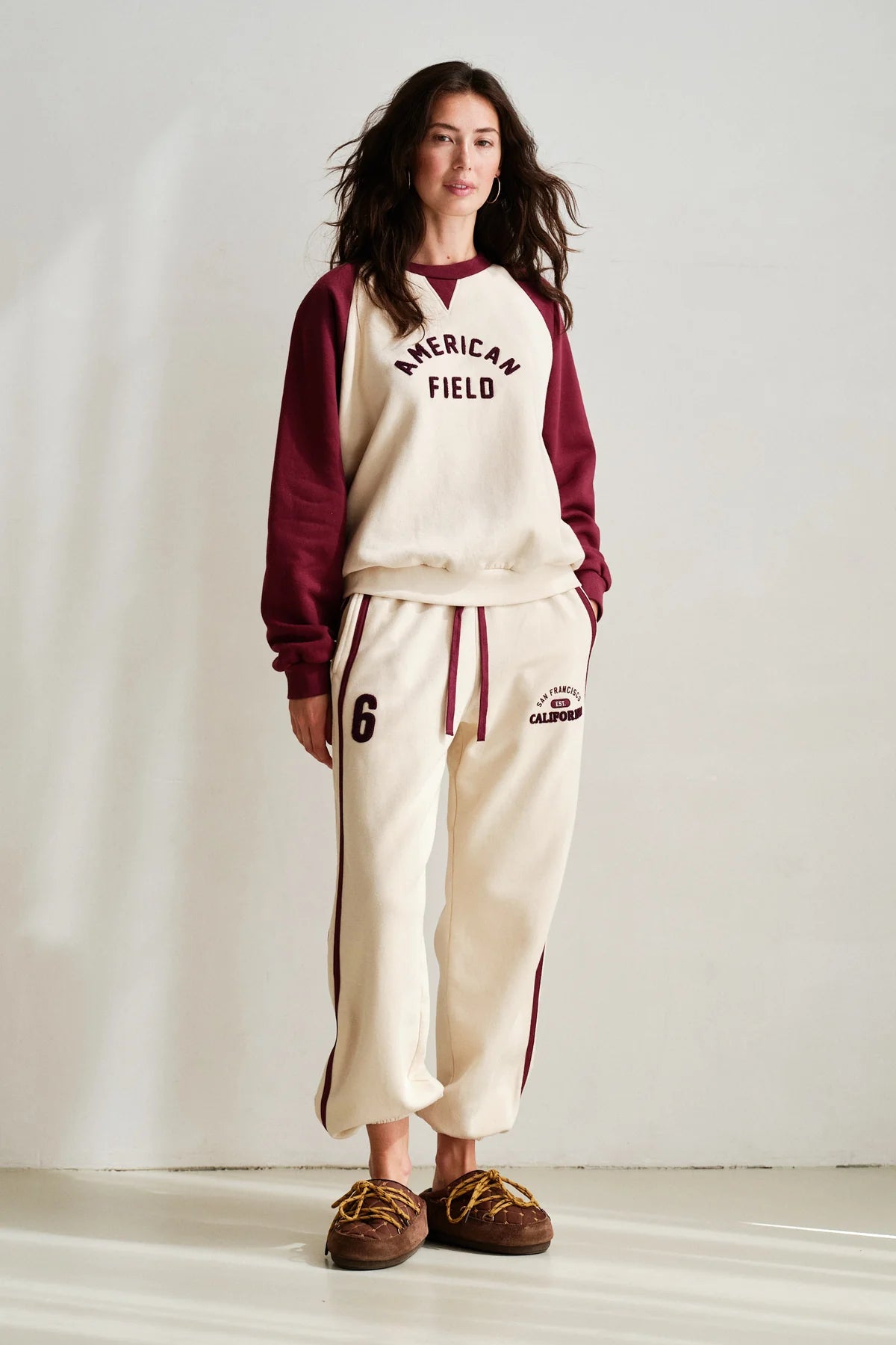 Penn&ink Joggpant Hose Oyster - Burgundy (W26F1991LTD)