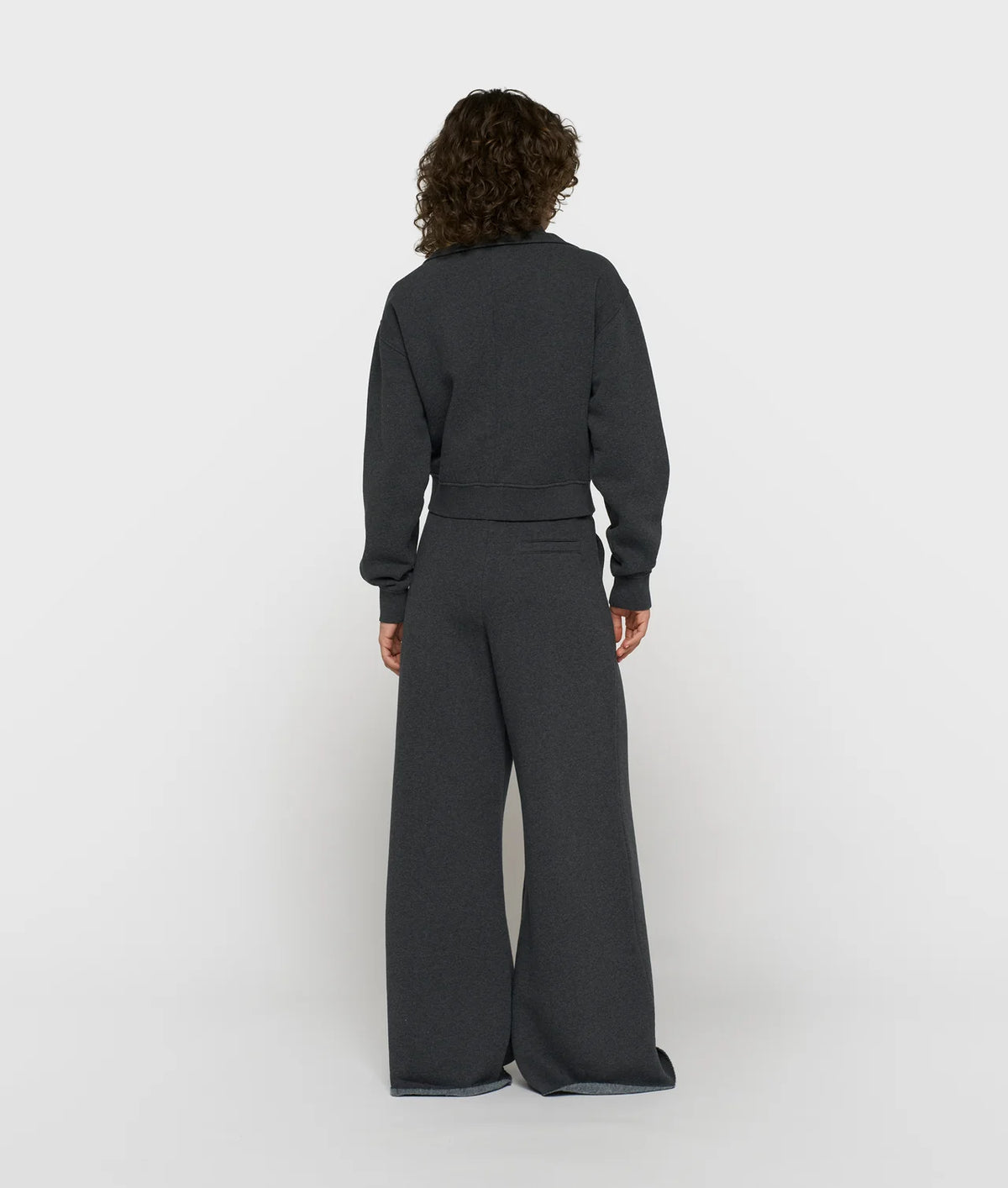 Zip Cardigan Baumwolle Fleece Antra Melee