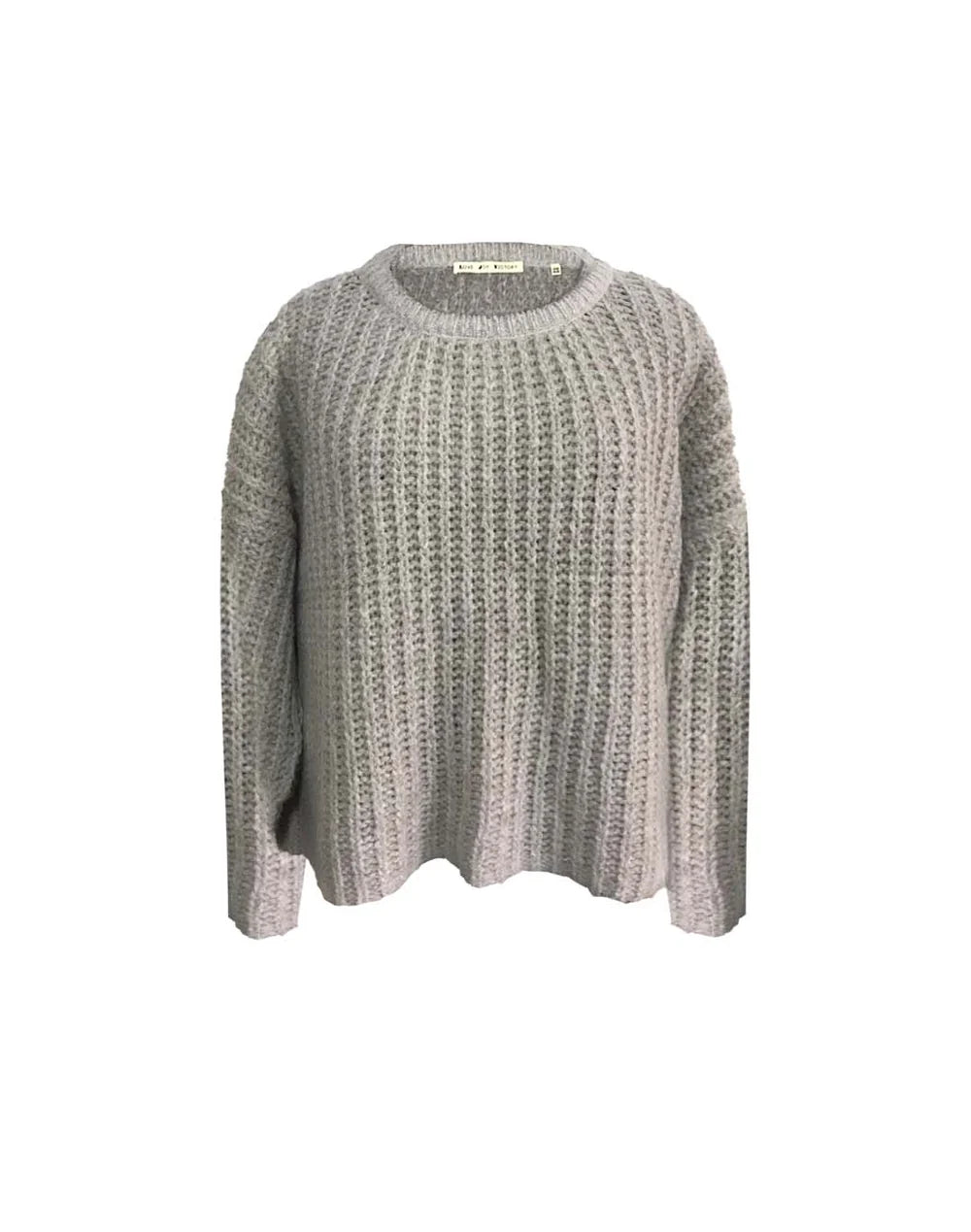 Love Joy Victory Oversized Strickpullover Moon hellgrau