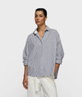 10 Days Shirt Stripes weiß/charcoil grau