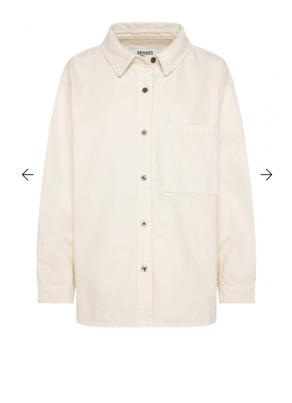 Senses The Label Blusenjacke BER:LIN aus RAW Denim cremefarben