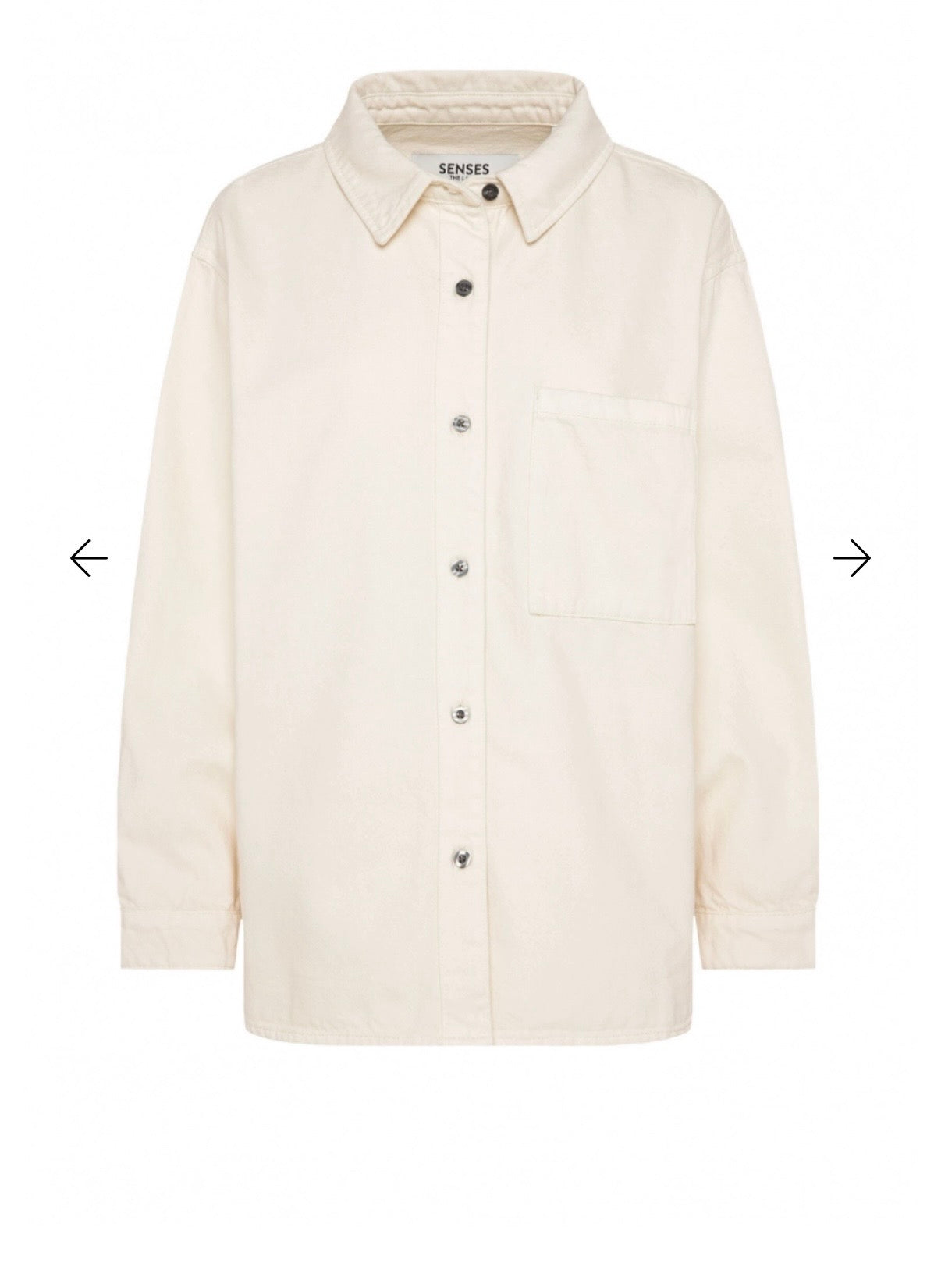 Senses The Label Blusenjacke BER:LIN aus RAW Denim cremefarben