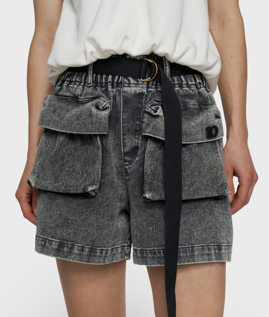 10 Days Utility Shorts Jog Denim Schwarz