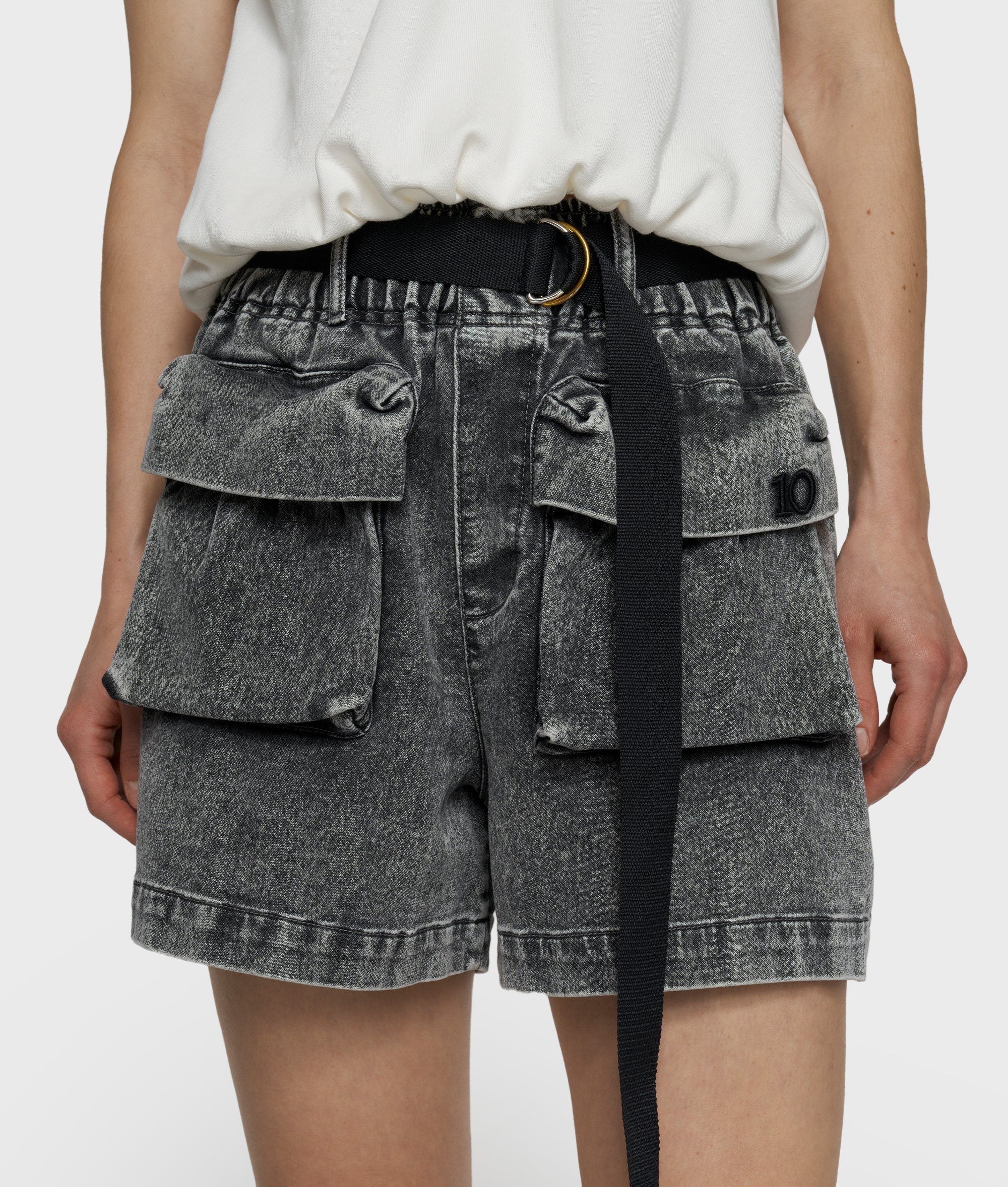 10 Days Utility Shorts Jog Denim Schwarz
