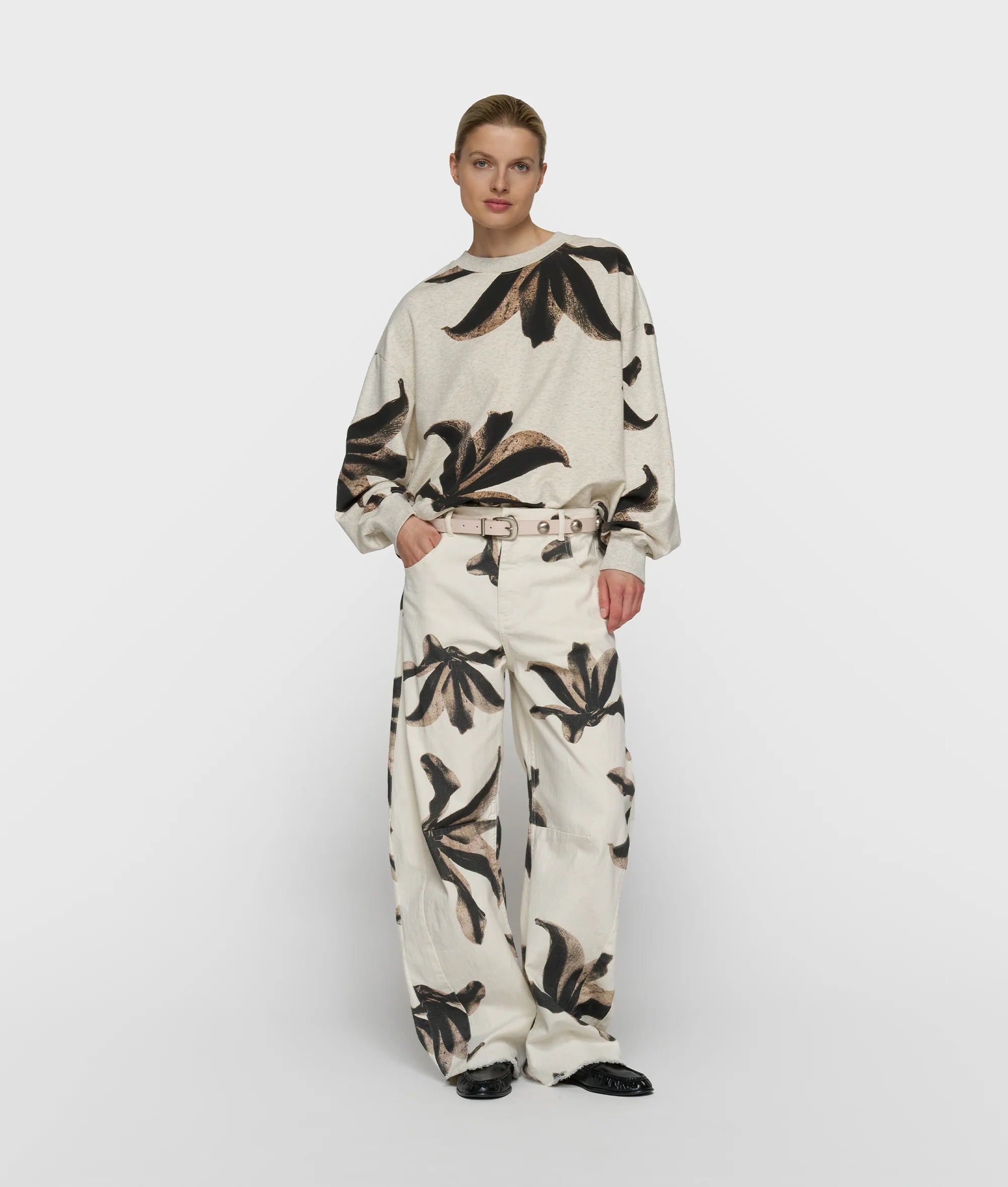 10 Days Sweater Flower Soft White Melee