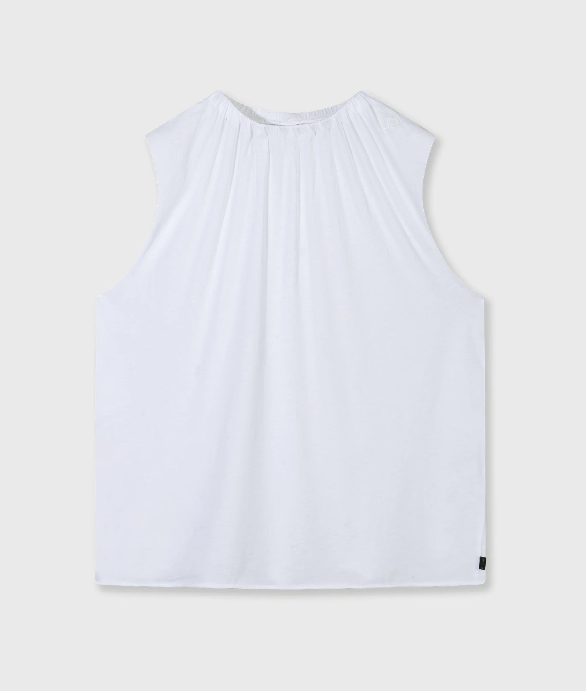10 Days Pleated Top Jersey Moonrock oder weiß