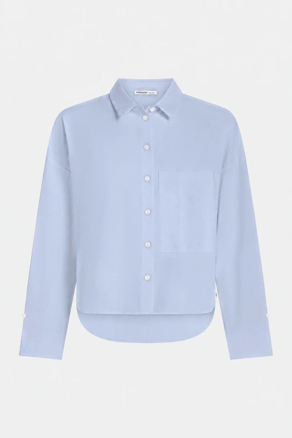 Penn&ink Bluse Oxford hellblau (W26N1795LTD)