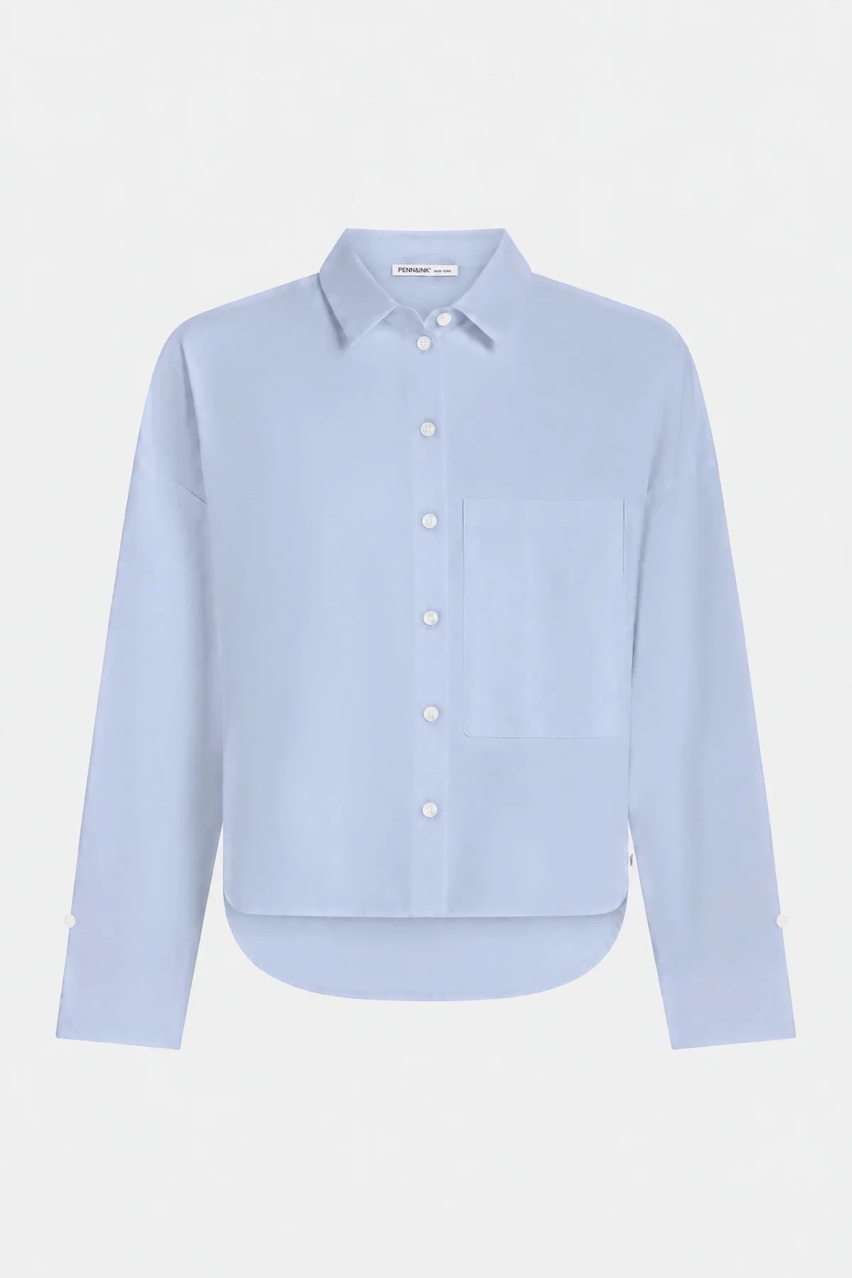 Penn&ink Bluse Oxford hellblau (W26N1795LTD)