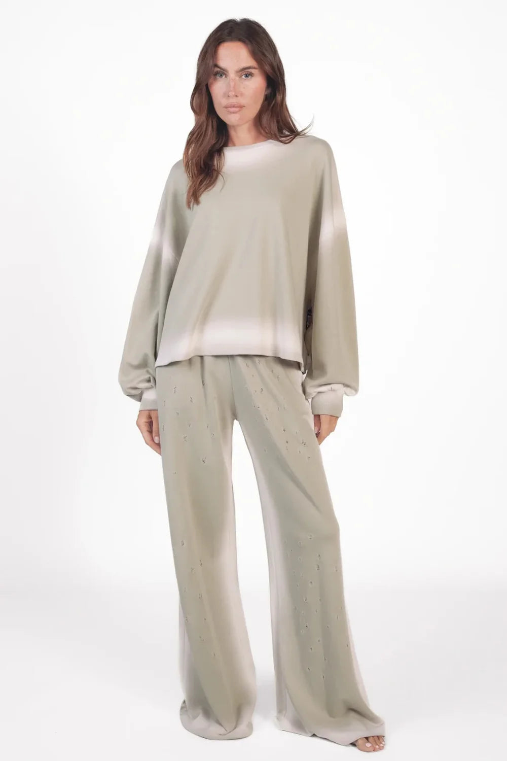 Love Joy Victory Bedrucktes Sweatshirt Tari in pussywillow Grey