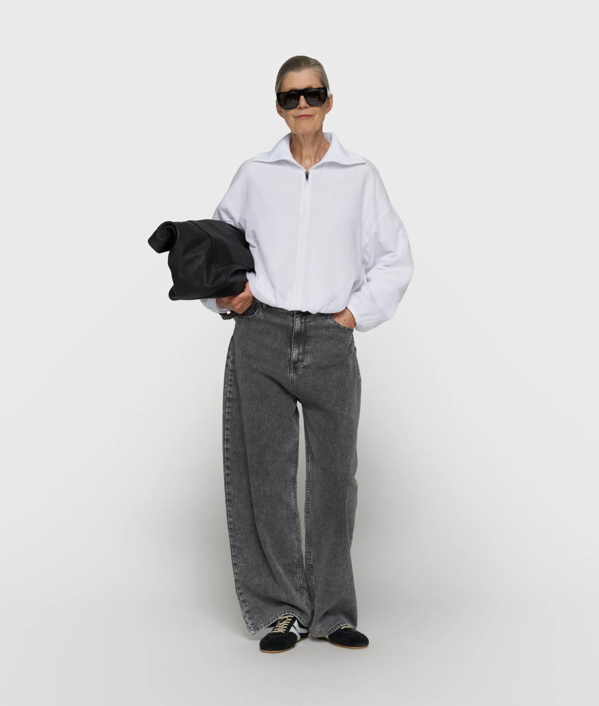 10 Days Half Zip Balloon Top weiß
