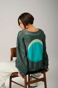 Liv Bergen Sweater Circles in Deep Sea