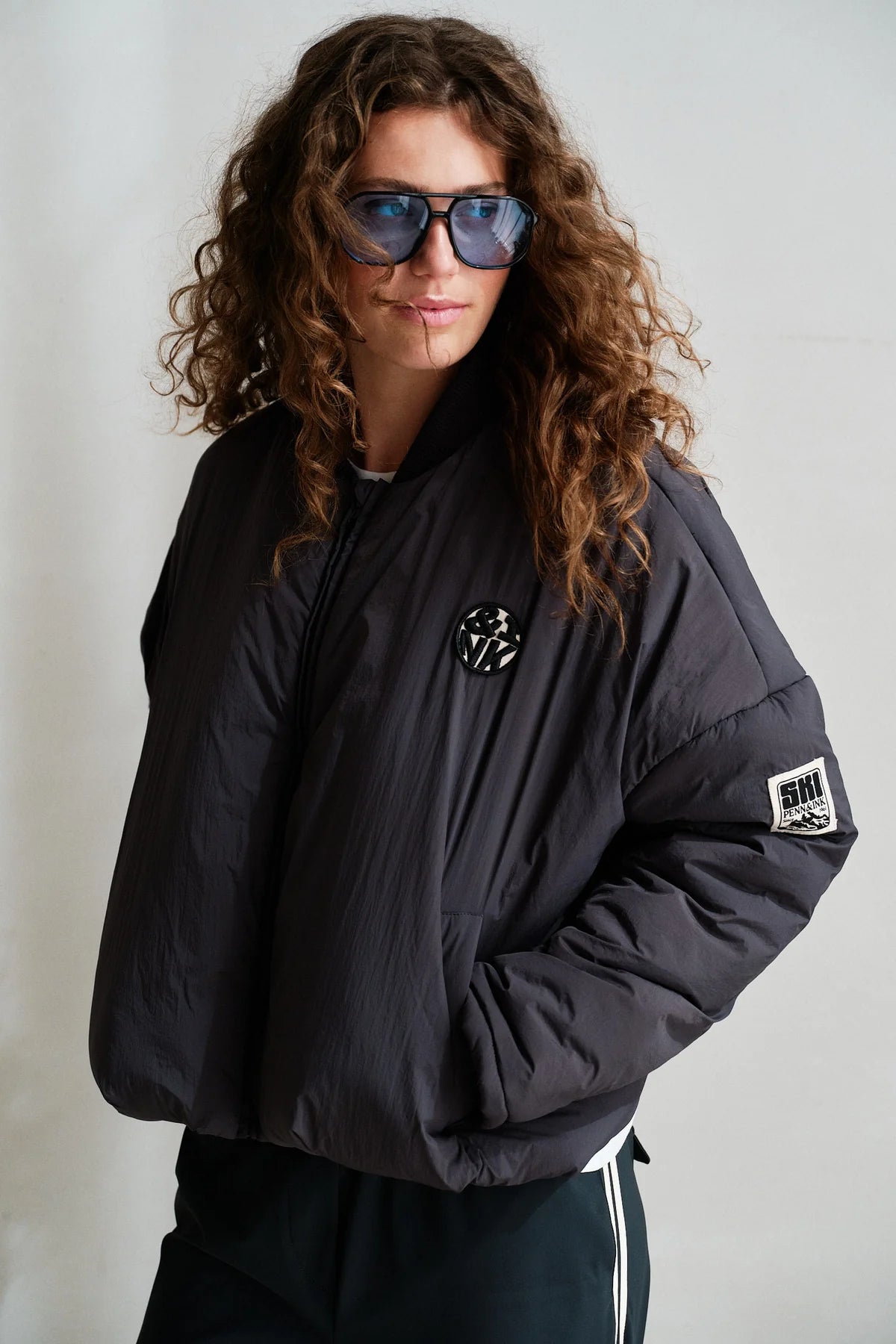 Penn&Ink Bomber Jacke Anthrazit