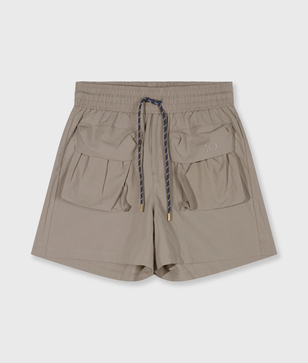 10 Days Crinkle Utility Shorts Farbe Fog