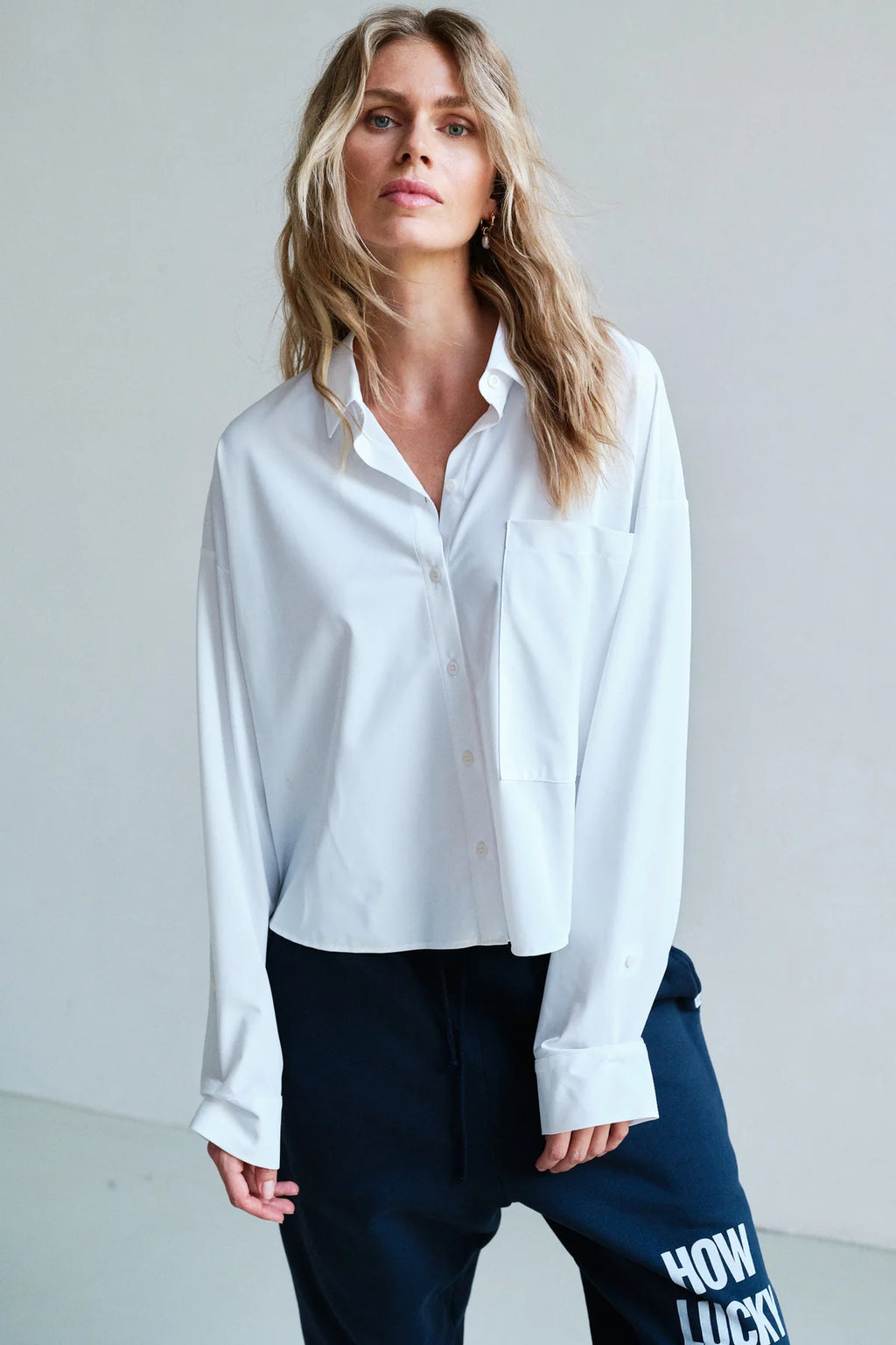 Penn&ink Bluse Oxford hellblau (W26N1795LTD)