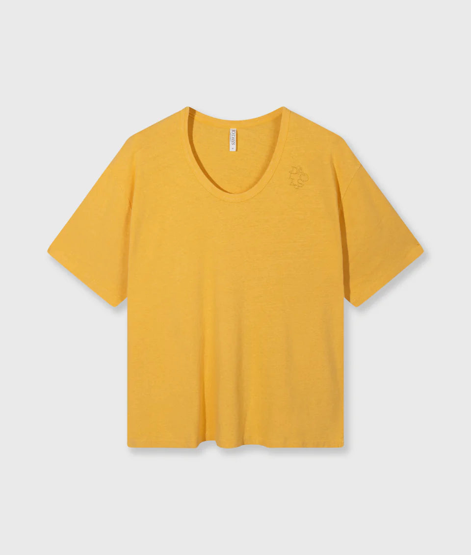 10 Days Deep Tee Cotton Linen T-Shirt Mango