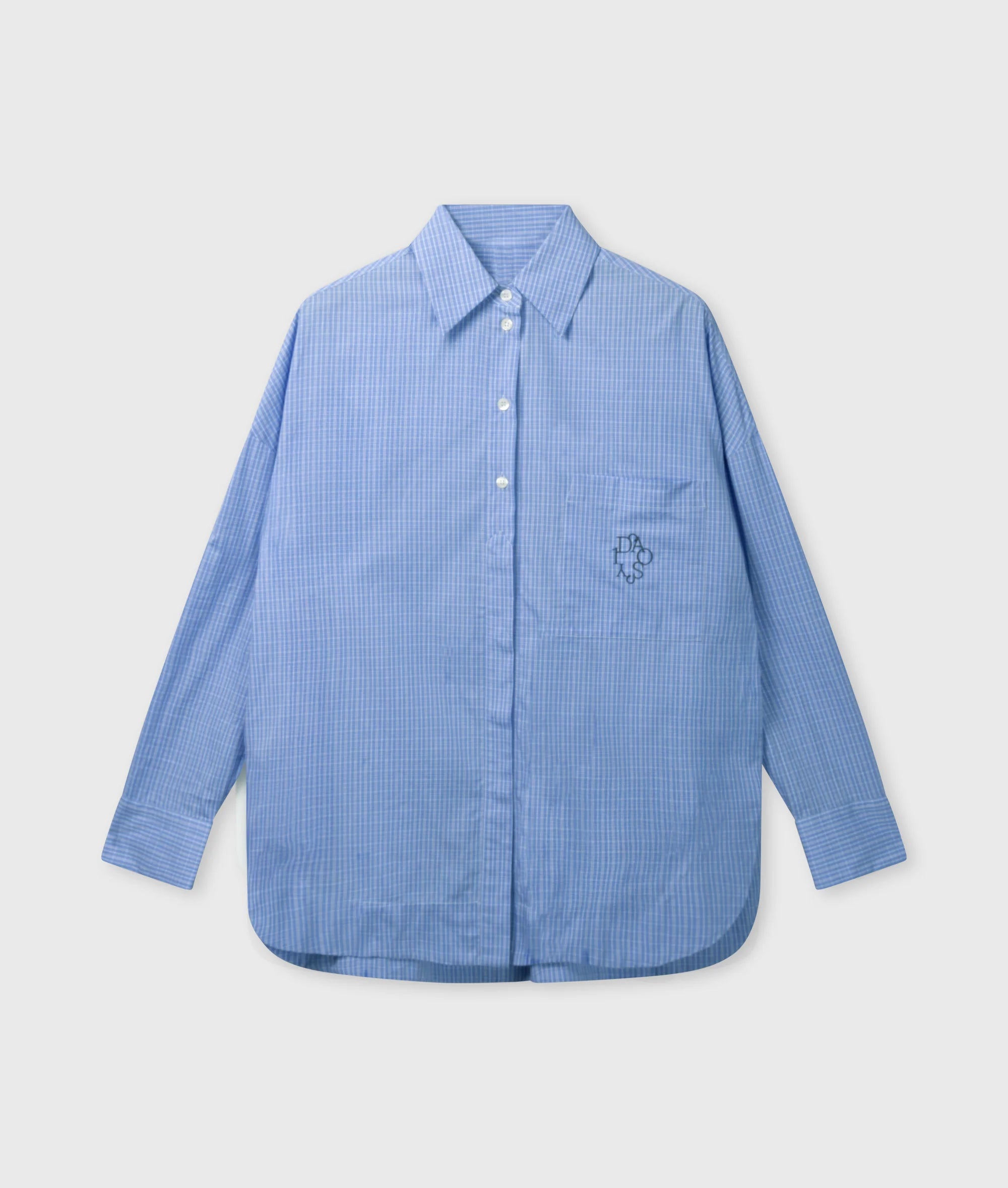 10 Days Karierte Hemdbluse blau