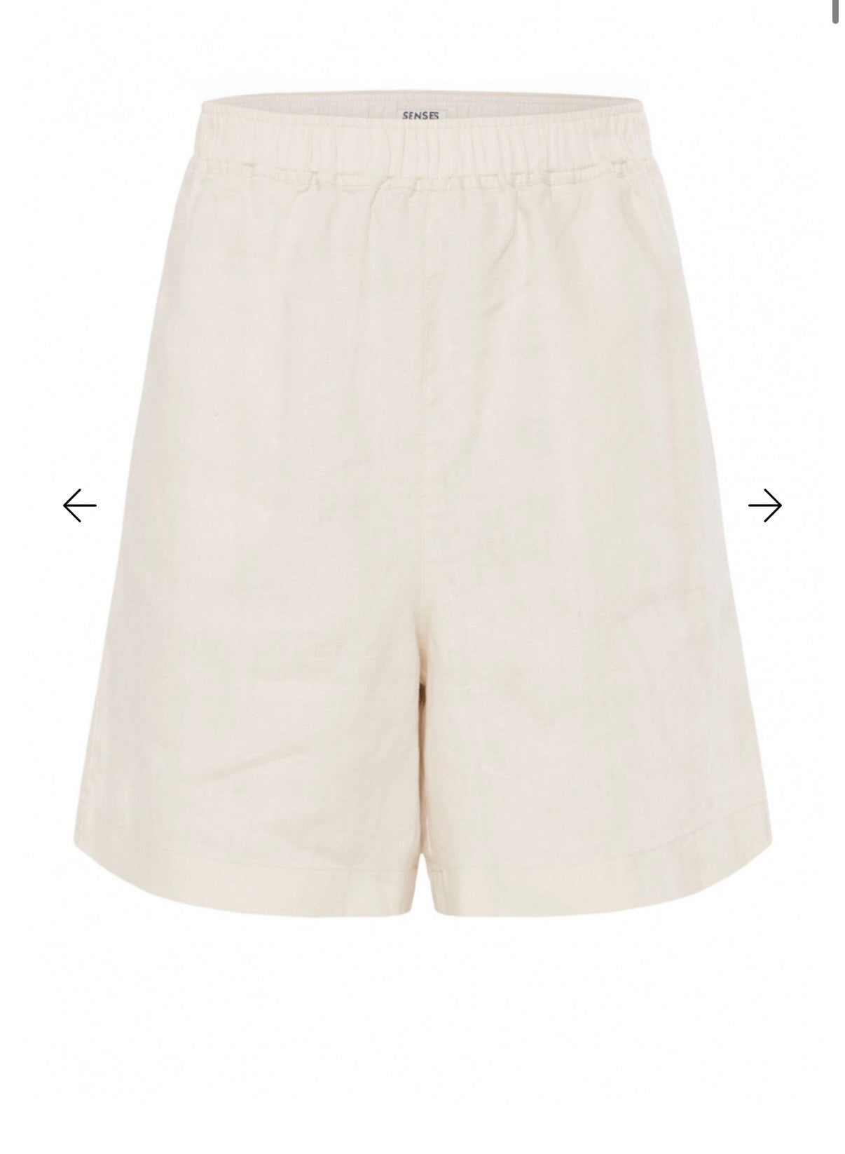 Senses The Label Leinenshorts Elastikbund sandfarben