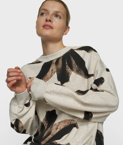 10 Days Sweater Flower Soft White Melee