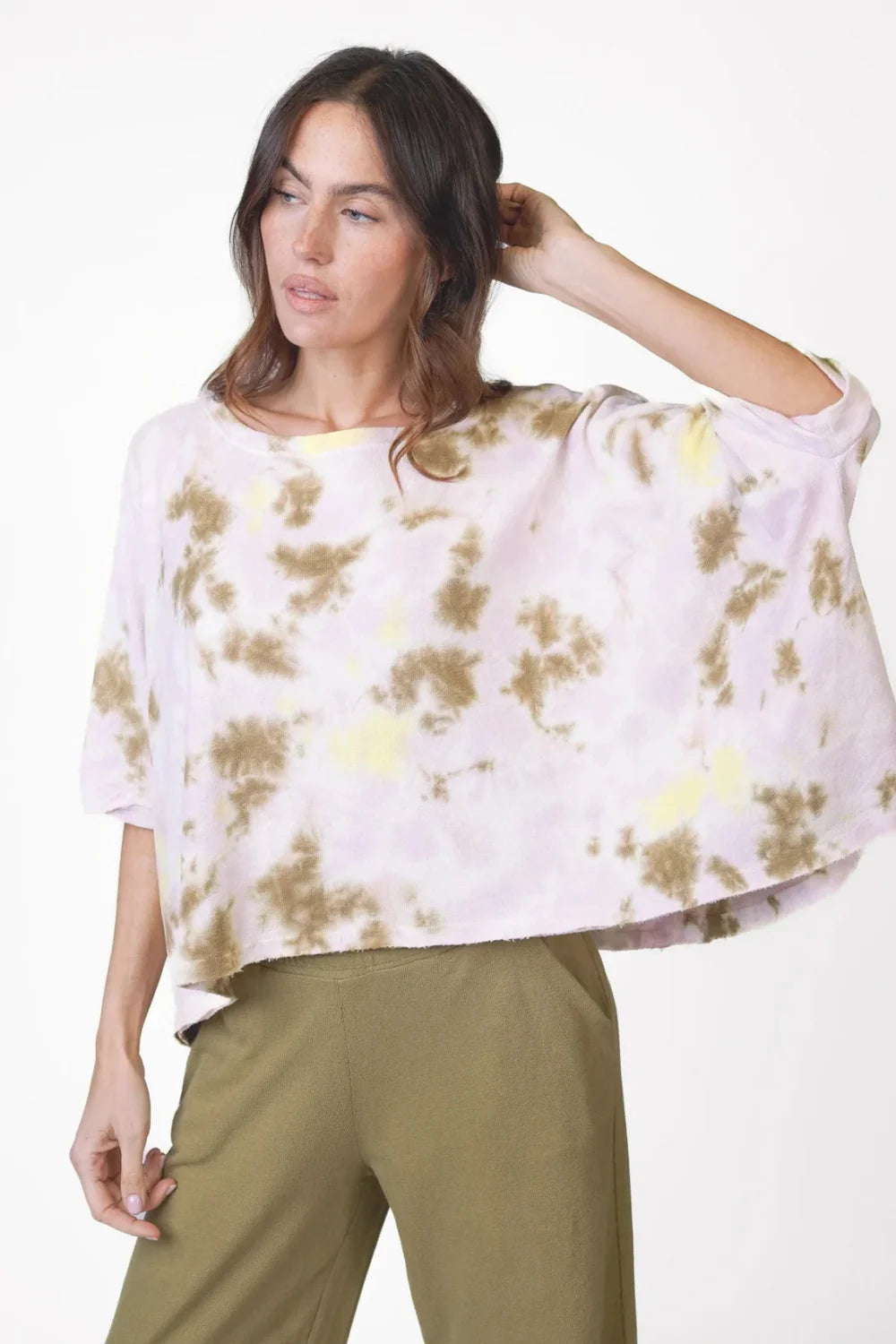 Love Joy Victory Cropped Sweatshirt Tie-Dye Driva Batik