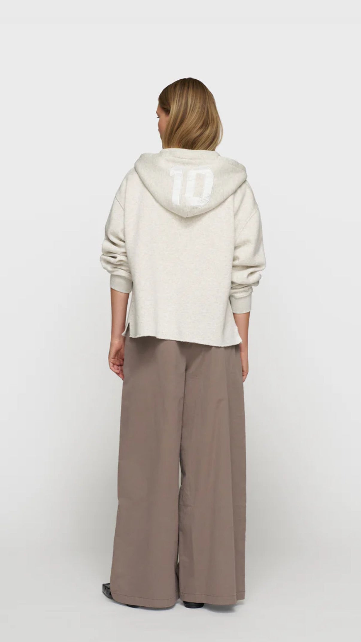 10 days Statement ZIP Hoodie soft white melee