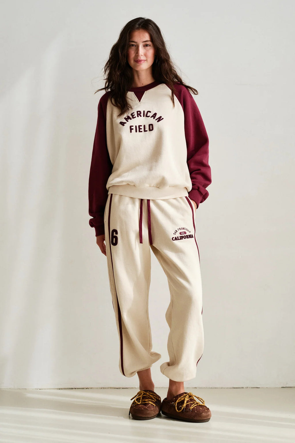Penn&ink Joggpant Hose Oyster - Burgundy (W26F1991LTD)
