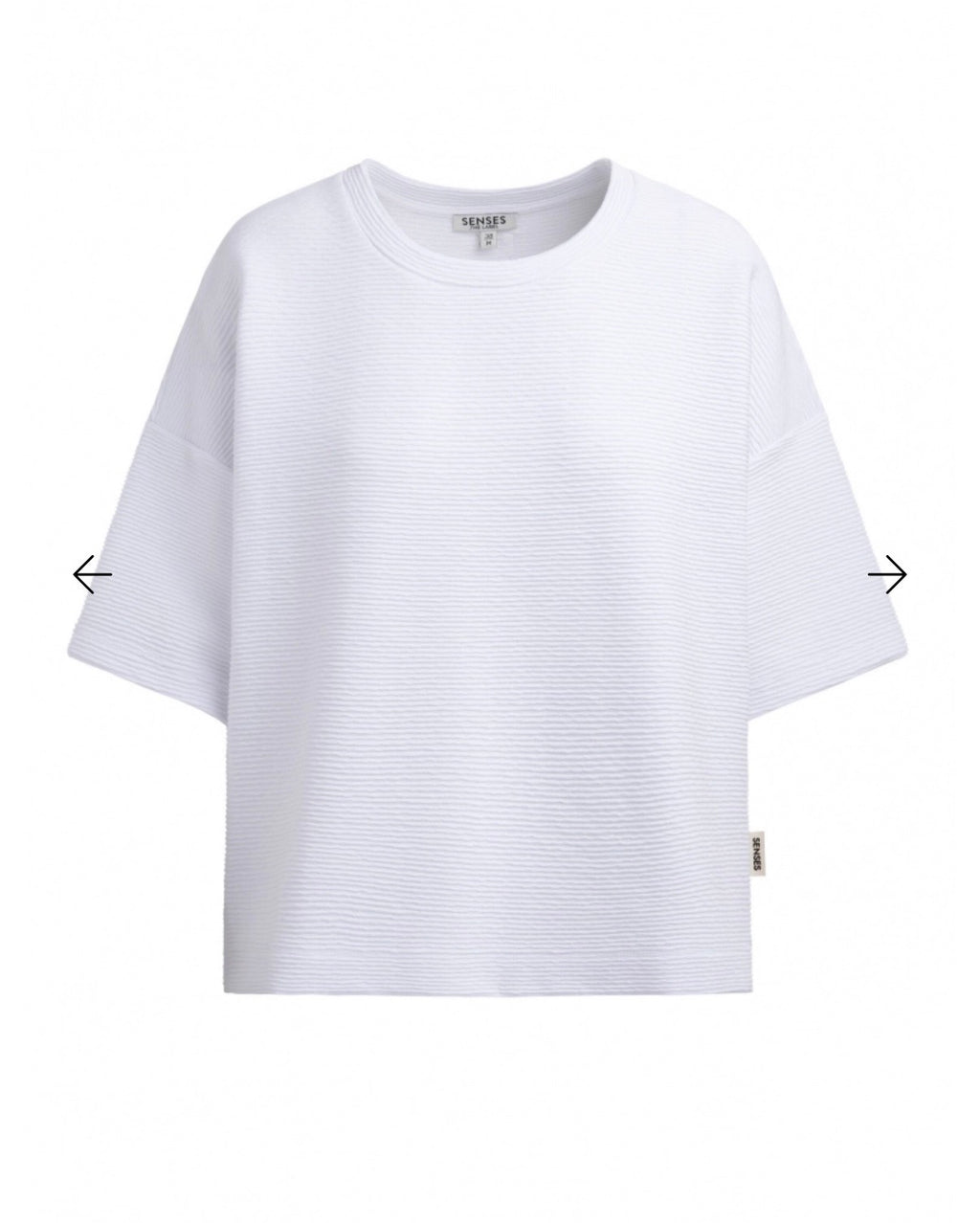 Senses The Label strukturiertes Kurzarm Sweatshirt SO:Y optic white