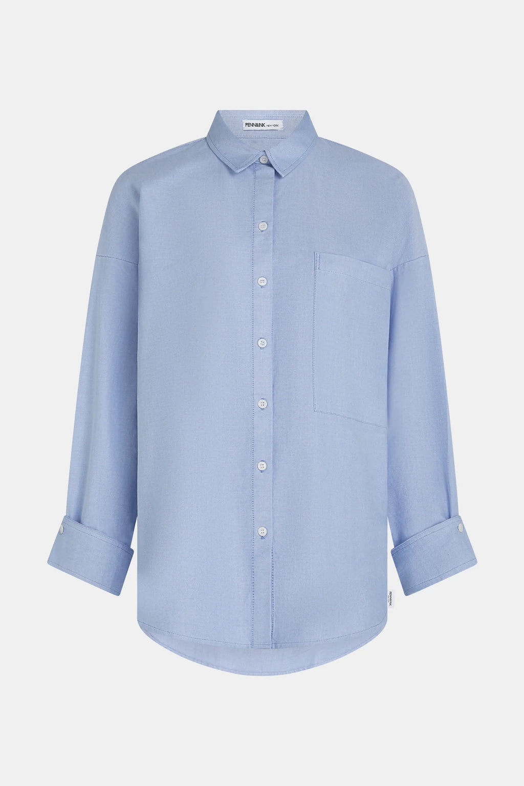 Penn&ink Bluse Oxford hellblau (W26Z925LTD)