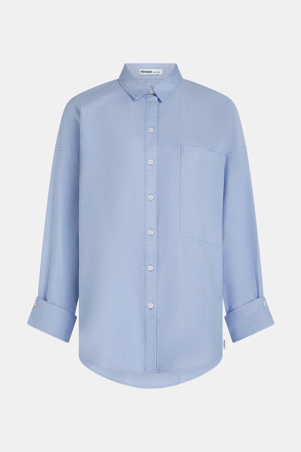 Penn&ink Bluse Oxford hellblau (W26Z925LTD)