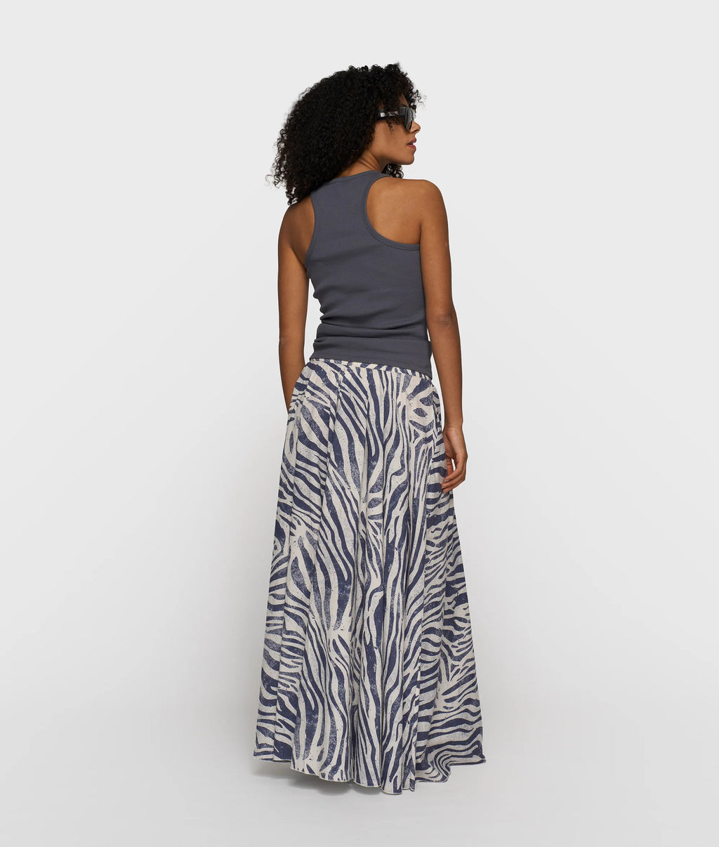 10 Days Tank Top Rib Steel Blue