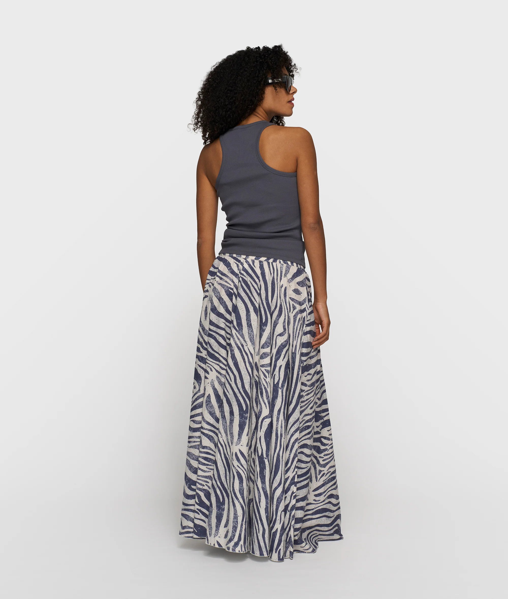 10 Days Tank Top Rib Steel Blue