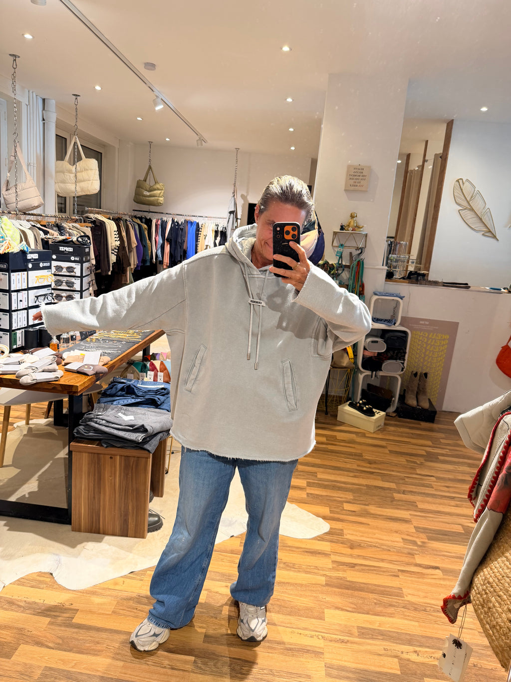 Liv Bergen Rotterdam Oversized Hoodie Stone Acid