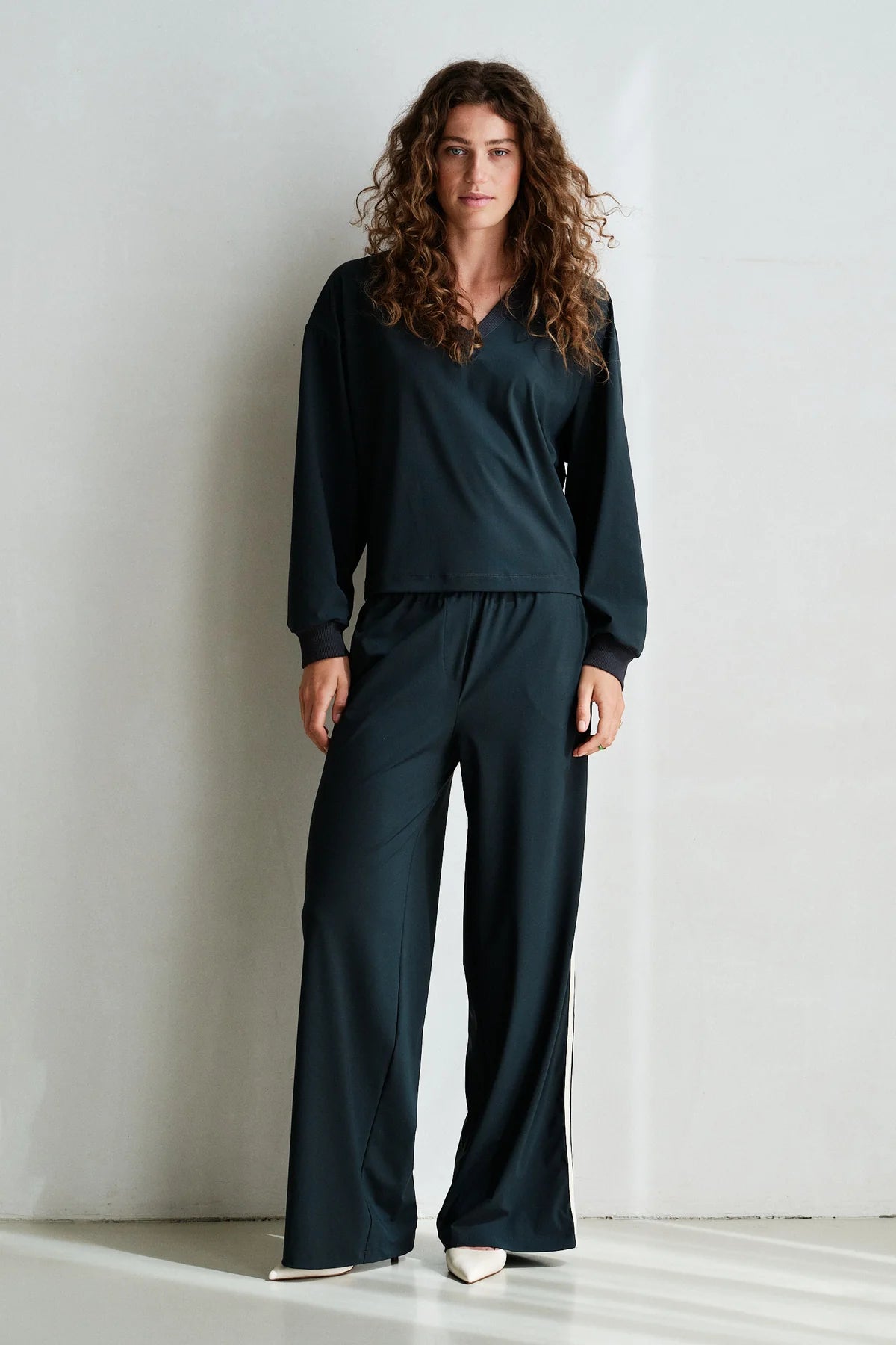Penn&ink Hose Anthrazit - Ecru Traveller Stoff