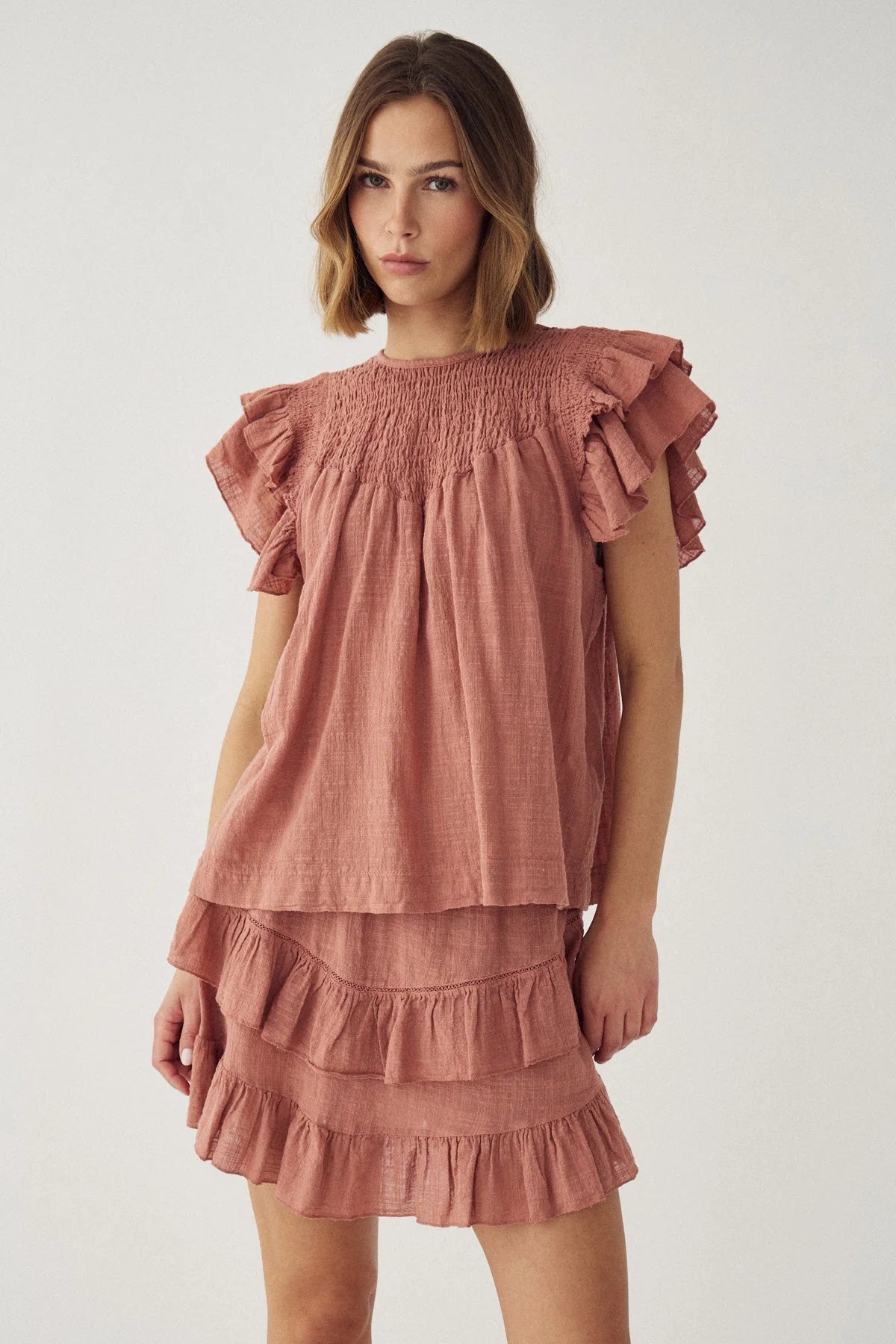 Noella N-Maura Bluse Red Clay