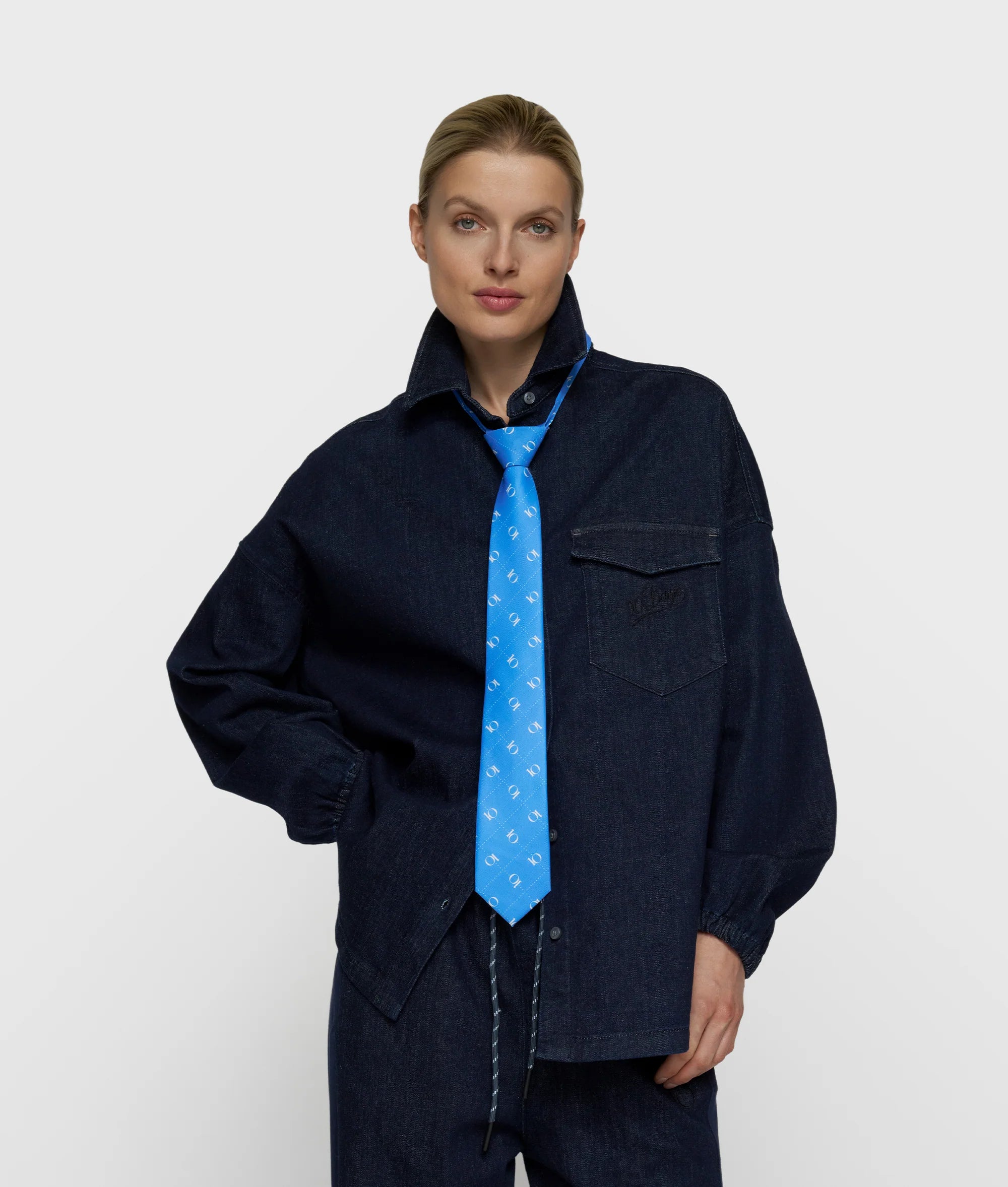10 Days Chambray Bluse dunkelblau