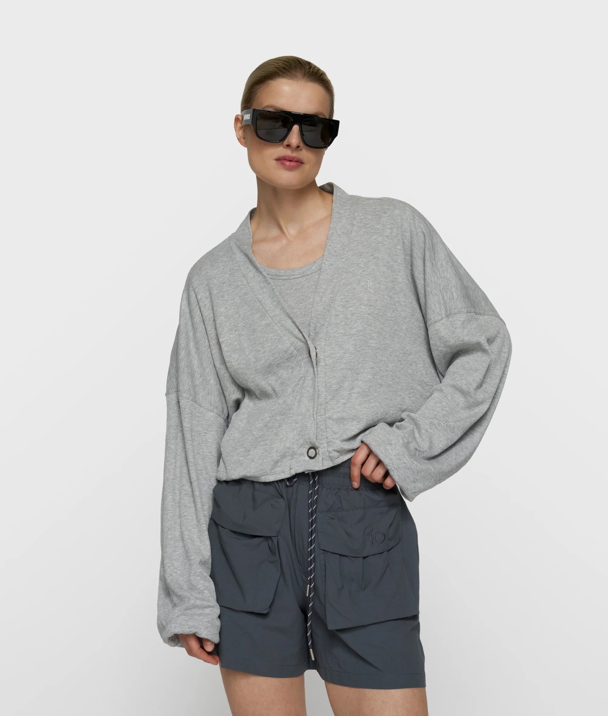 10 Days Soft Rib Cardigan Farbe Light Grey