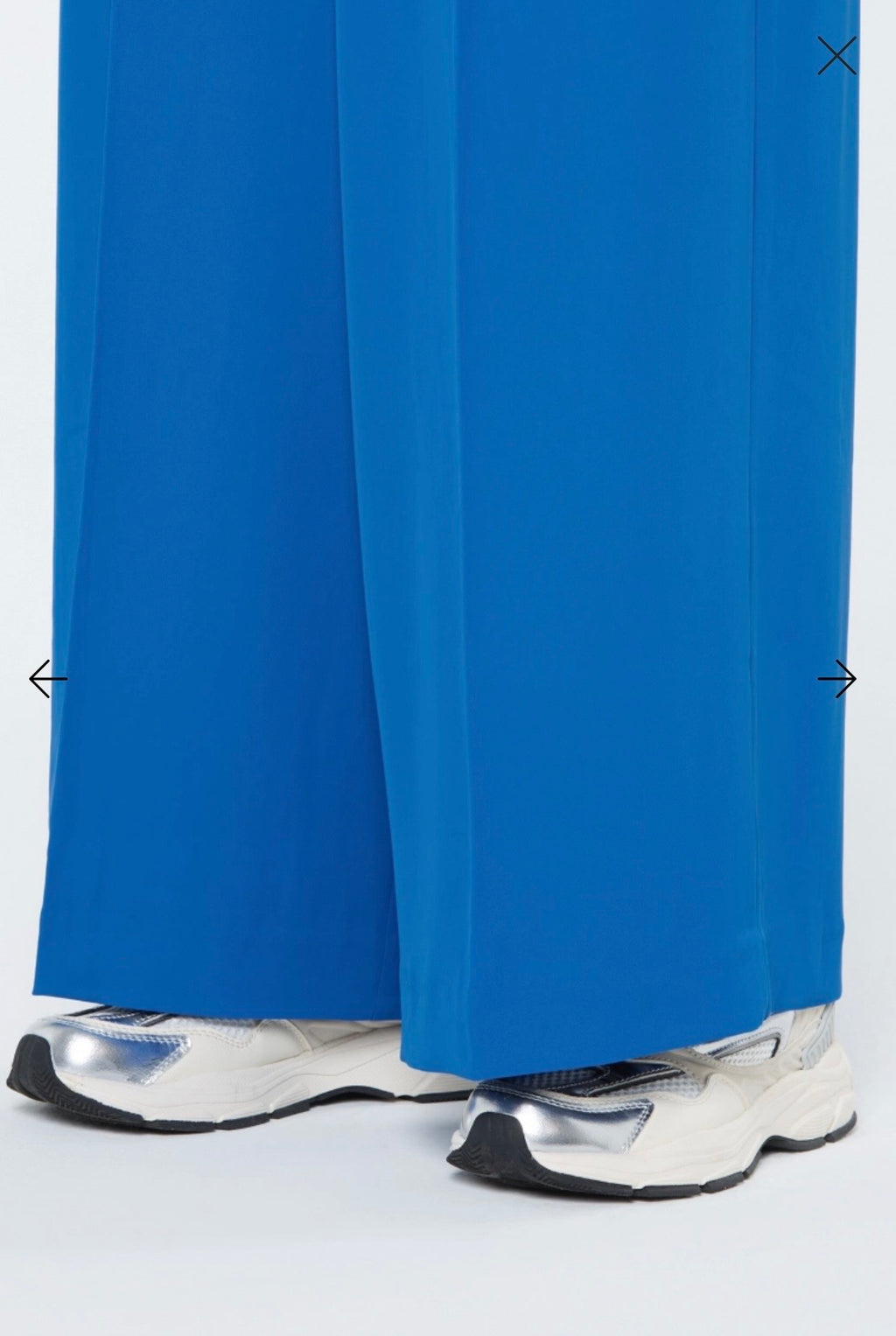 Senses The Label Wide Leg Hose PE:RI mit Bundfalten Unique Blue